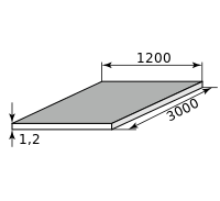 Лист алюминиевый 1.2х1200х3000 ИМПОРТ, марка АМГ3М (5754)