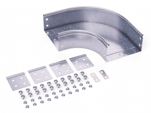 Фото угол cpo 90 горизонтальный 90° 300х100 в комплекте с крепежными элементами и соединительными пластинами, необходимыми для монтажа Угол CPO 90 горизонтальный 90° 300х100 в комплекте с крепежными элементами и соединительными пластинами, необходимыми для монтажа