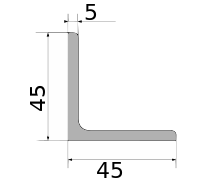 Уголок 45х45х5, длина 12 м, марка Ст3