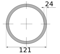 Трубы г/д 121х24, марка Ст20