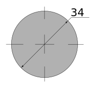 Круг горячекатаный 34, марка Ст3