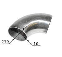 Отводы нержавеющие 90° 219х10 17375-01, марка 12Х18Н10Т
