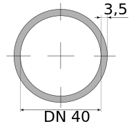 Трубы ВГП оцинкованные 40х3.5 ДУ, длина 7,8 м, DN 40