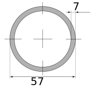 Трубы г/д 57х7, марка Ст20