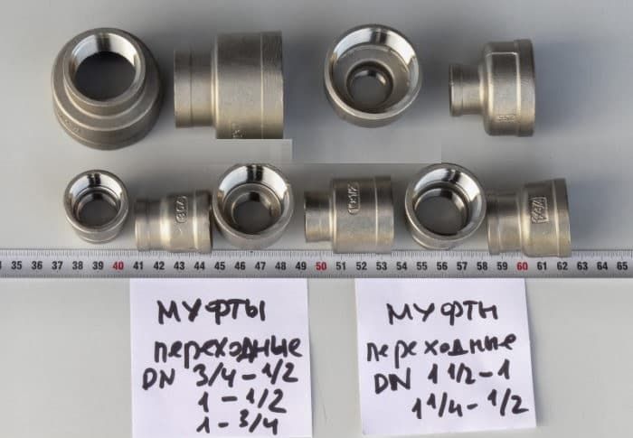 Муфта нержавеющая AISI 304 50 мм переходная