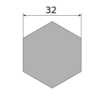 Сталь сортовая х/т калиброванная шестигранник 32, марка 40Х