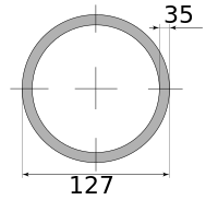 Трубы г/д 127х35, марка Ст20