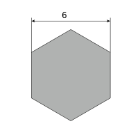 Шестигранник латунный п/тв ПТ АВ 6, длина 3 м, марка ЛС59-1