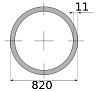 трубы электросварные 820х11, длина 12 м