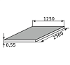 лист оцинкованный 0.55х1250х2500 zn120