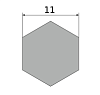 сталь сортовая х/т калиброванная шестигранник 11, марка ст45