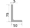 уголок 75х50х5, длина 12 м, марка ст3