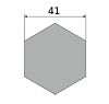 сталь горячекатаная конструкционная, шестигранник 41, марка ст20