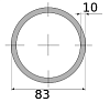 трубы нерж бесш 83х10 гост 9941-81 импорт, длина 6,01 м, марка 12х18н10т