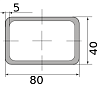 труба профильная электросварная прямоугольная 80х40х5 нн 5.00 2000-3500
