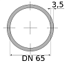 трубы вгп оцинкованные 65х3.5 ду, длина 6 м, dn 65