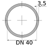 трубы вгп оцинкованные 40х3.5 ду, длина 7,8 м, dn 40