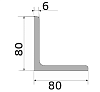 уголок 80х80х6, длина 6 м, марка ст3