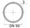 трубы вгп оцинкованные 50х3 ду, длина 7,8 м, dn 50