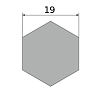сталь горячекатаная конструкционная, шестигранник 19, марка ст45