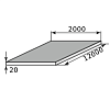 лист г/к горячекатанный низколегир 20х2000х12000, марка 09г2с-12