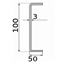 швеллер гнутый 100х50х3, длина 12 м, марка ст3