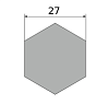 сталь сортовая х/т калиброванная шестигранник 27, марка ст20