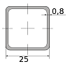 трубы электросварные оцинкованная квадрат 25х25х0.8 нн 2000-3500