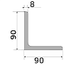 уголок 90х90х8, длина 12 м, марка ст3